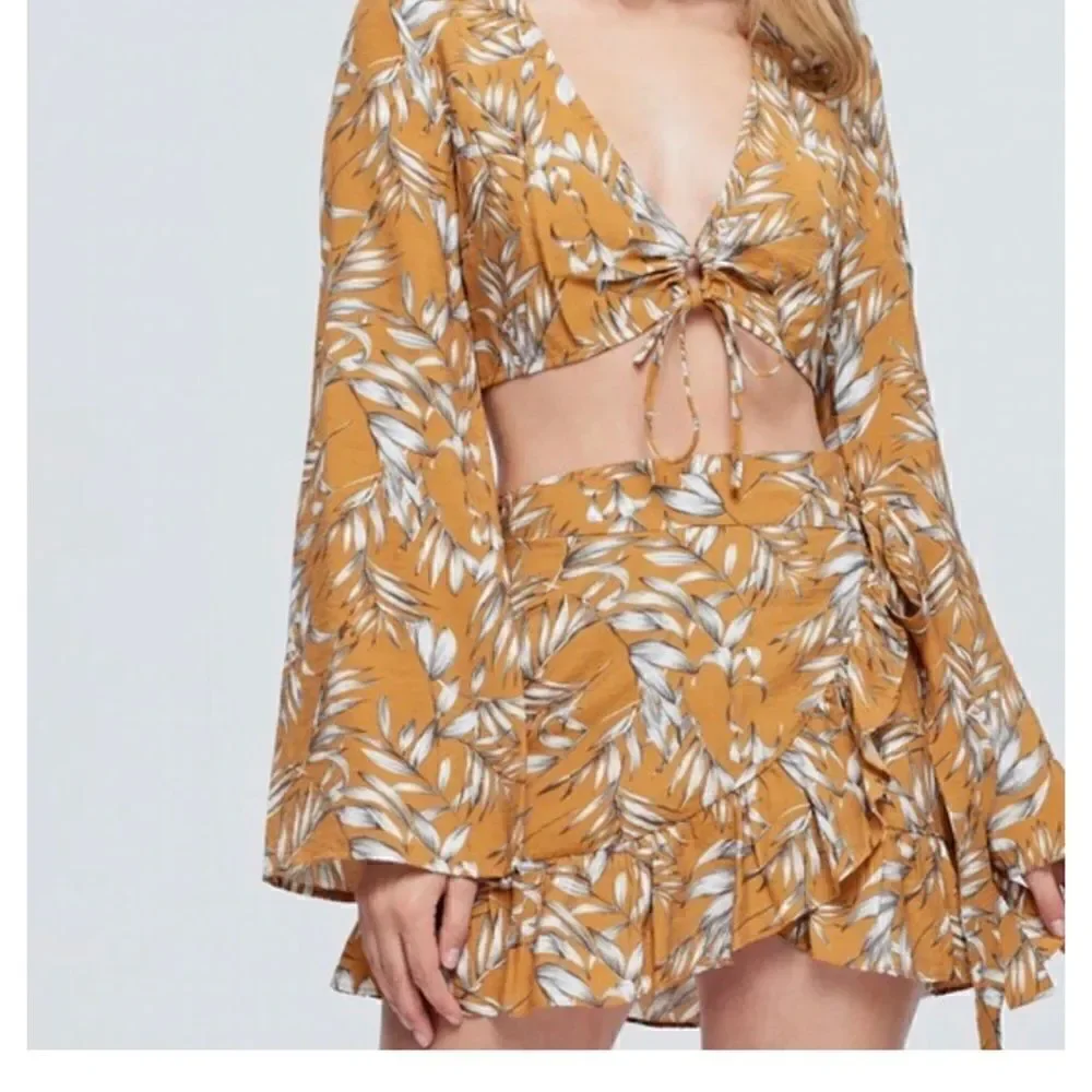 KEEPSAKE BETTER OFF ALONE SKIRT FROST PRINT